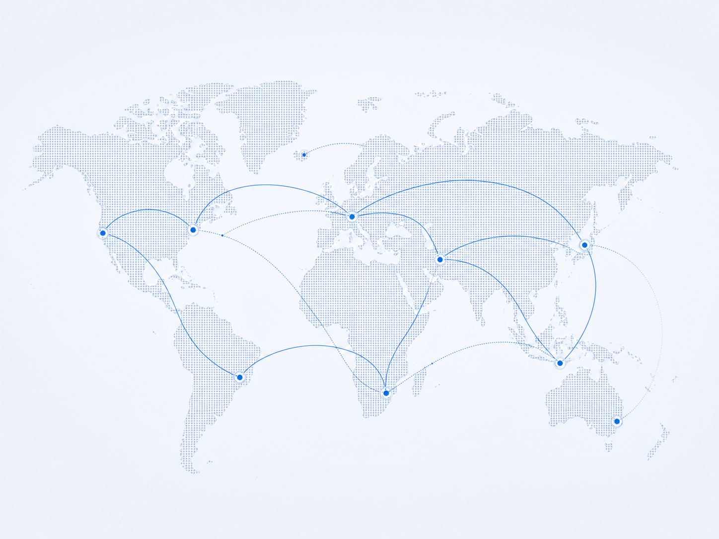 World map showing global supply routes